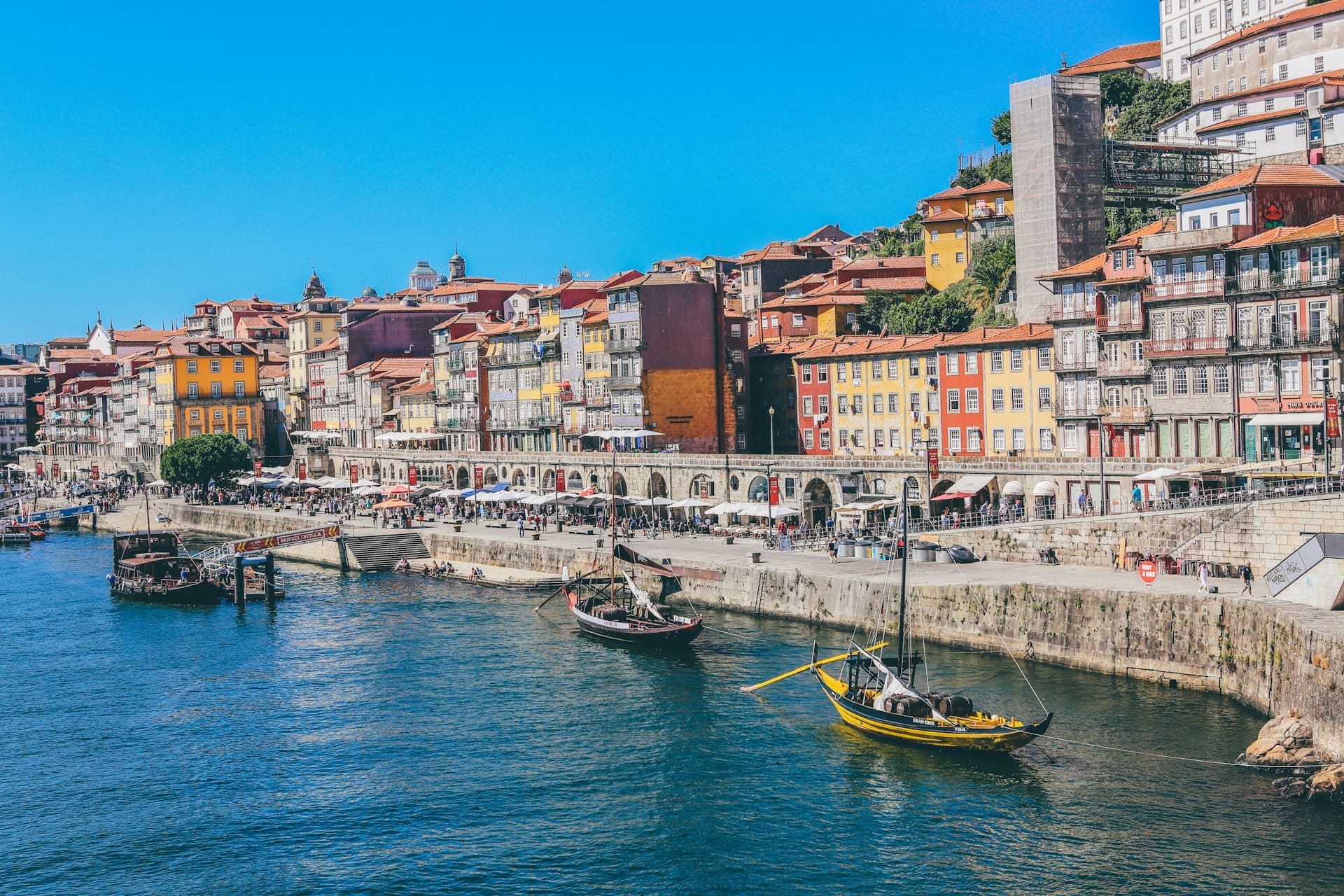 Porto waterfront with boats