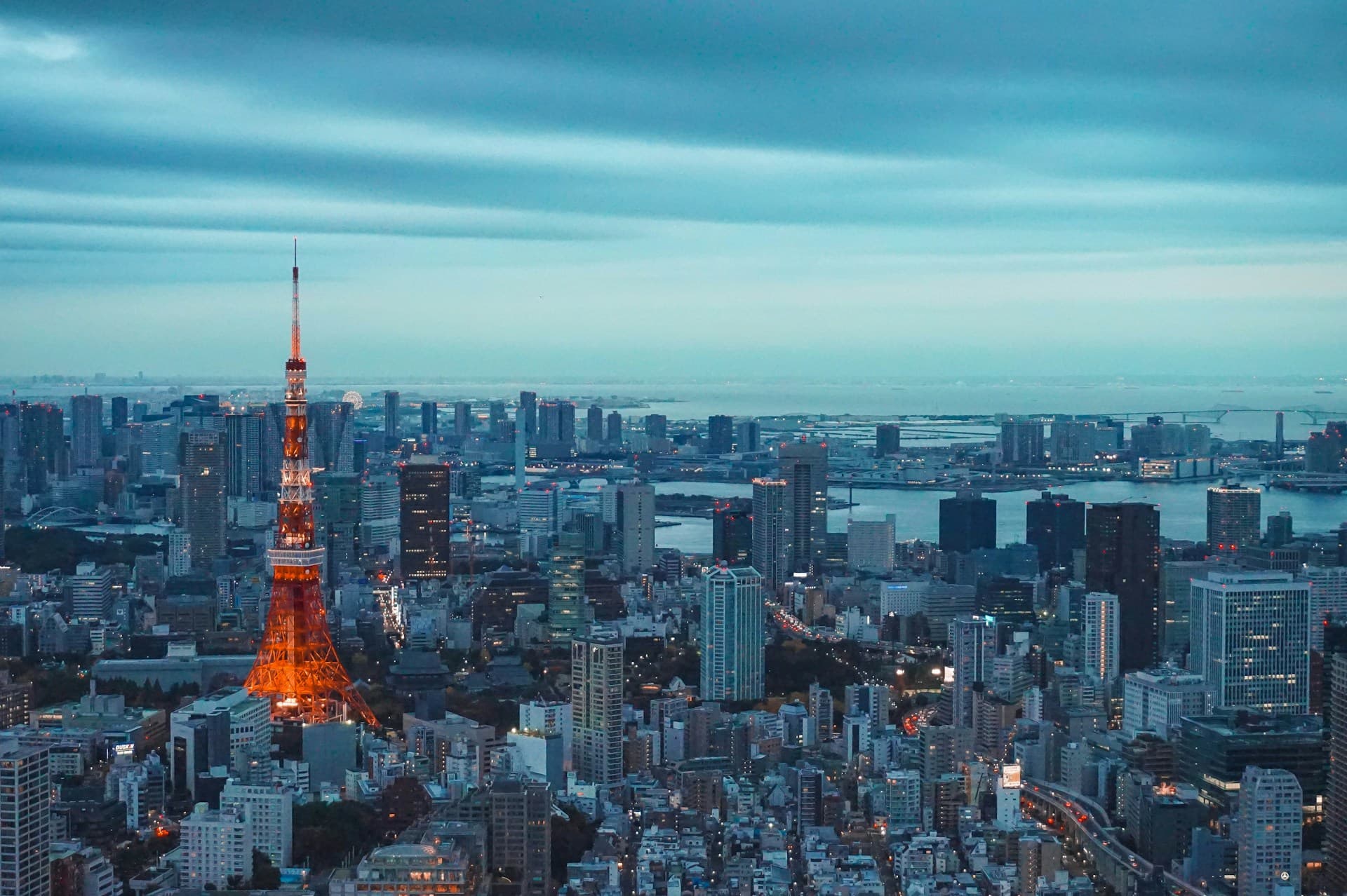 Tokyo Tower at dusk