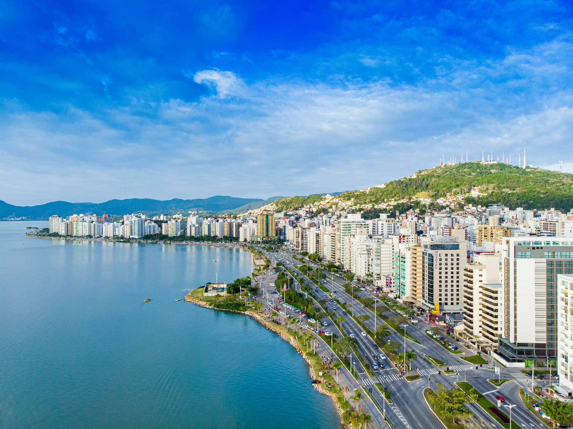 Florianopolis aerial beach view