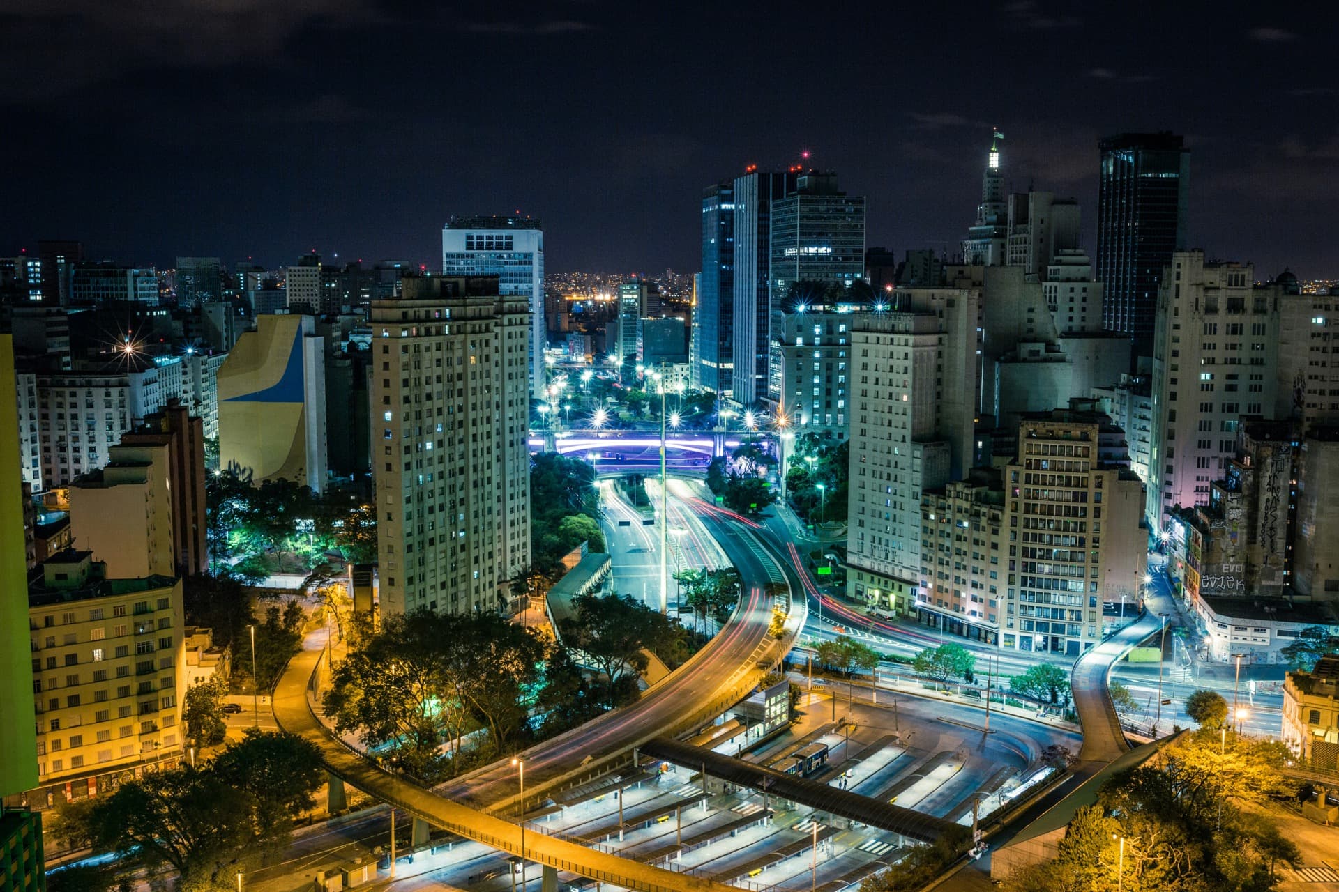 Sao Paulo skyline at dusk