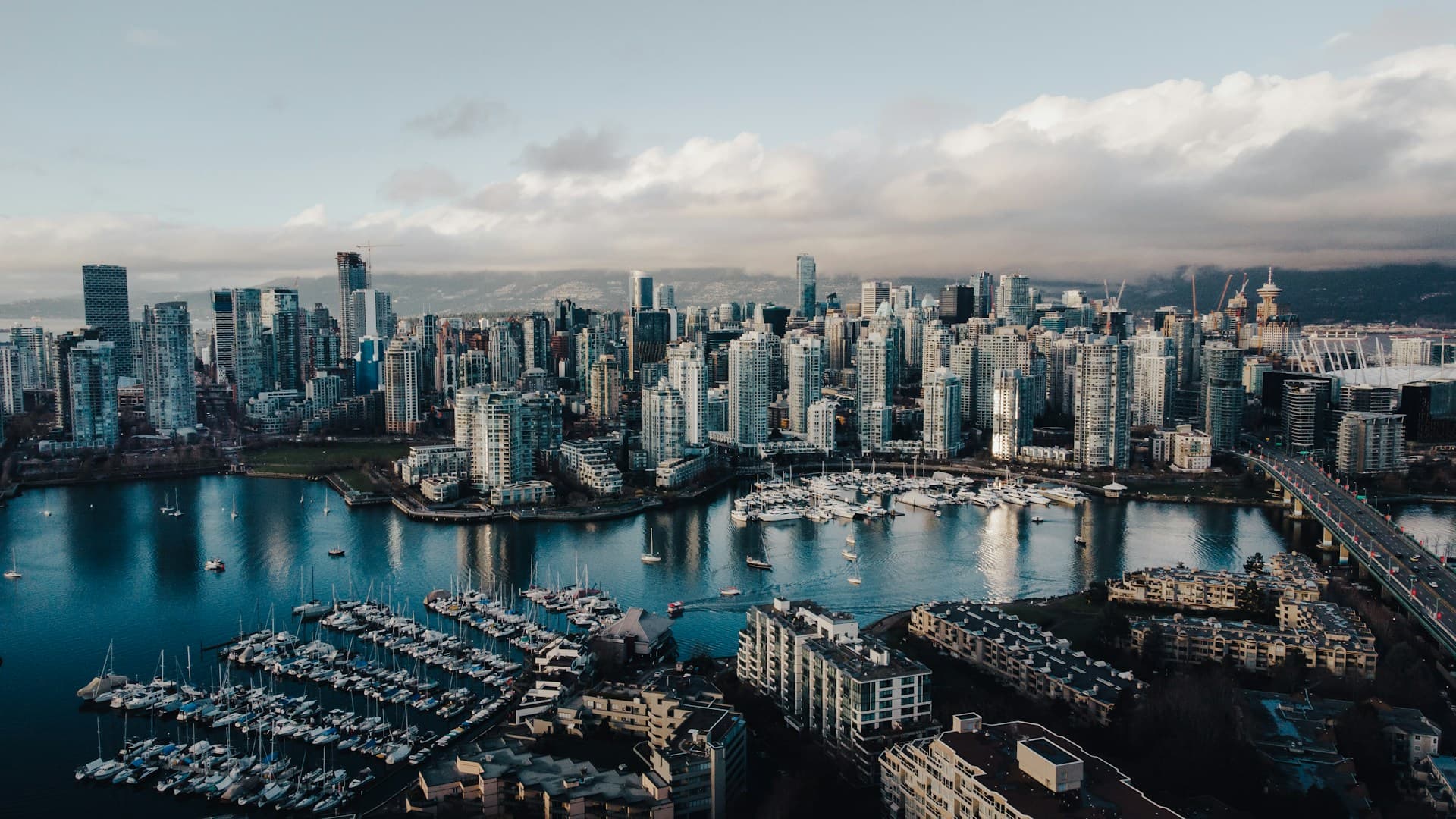 Vancouver aerial cityscape