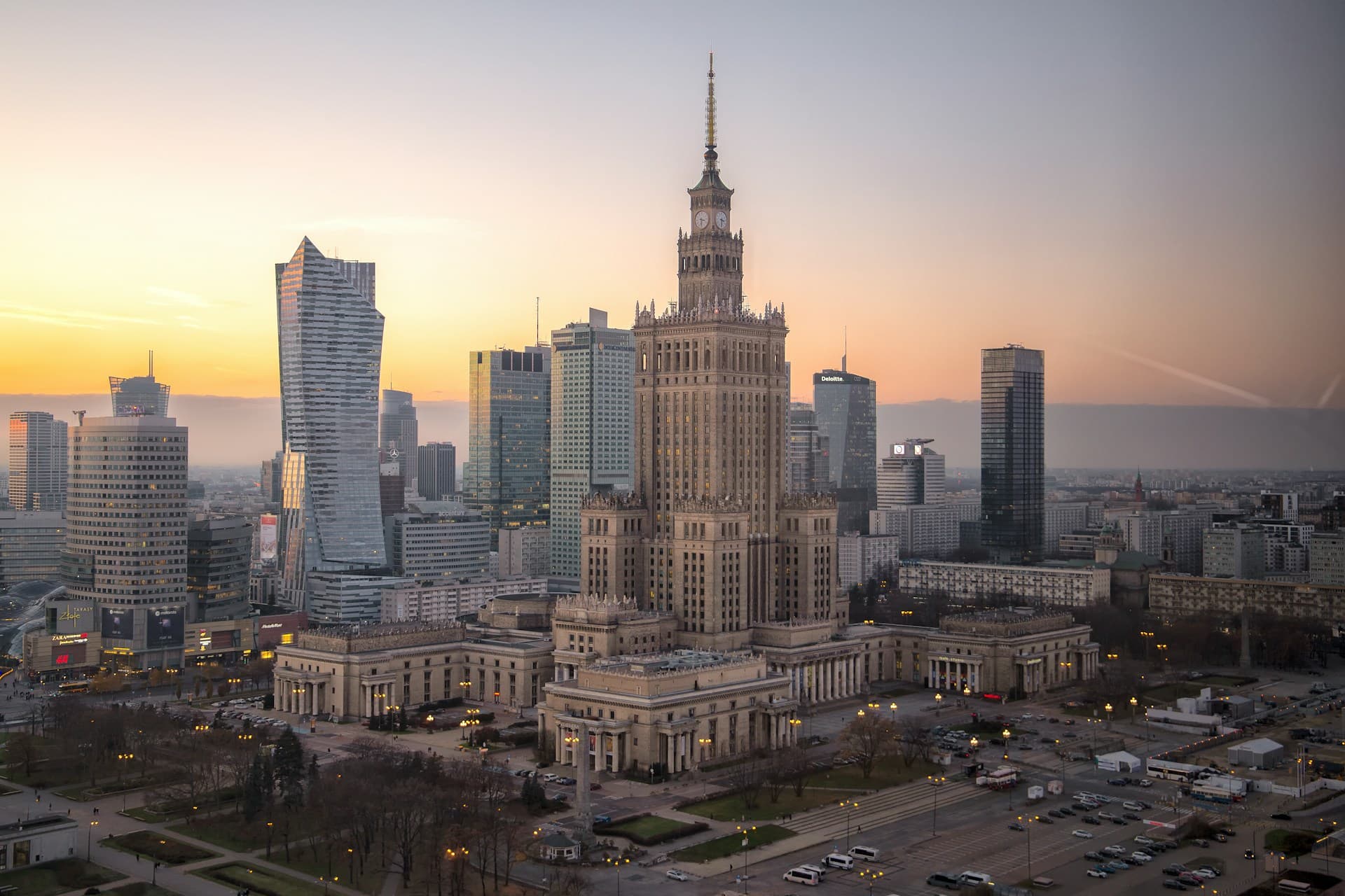 Warsaw modern skyline